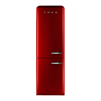 Smeg FAB32LNR Fridge Freezer, A++ Energy Rating, Left-Hand Hinge, 60cm Wide, Red Smeg FAB32LNR Fridge Freezer, A++ Energy Rating, Left-Hand Hinge, 60cm Wide, Red